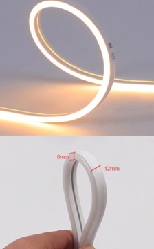 Светодиодная лента 12В 10Вт водонепроницаемая 1м НЕОНОВЫЙ ТЕПЛЫЙ ЦВЕТ