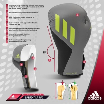 БОКСЕРСКИЕ ПЕРЧАТКИ ADIDAS SPEED TILT 150 р.10 унций