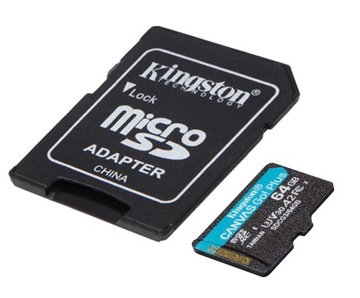 Kingston Micro SDXC Canvas Go! 64GB 4K A2 V30 U3 170MB / 70MB + Adapter SD