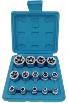 КЛЮЧИ TORX E4-E24 ВНУТРЕННИЕ КЛЮЧИ TORKS НАБОР 14 ШТ.