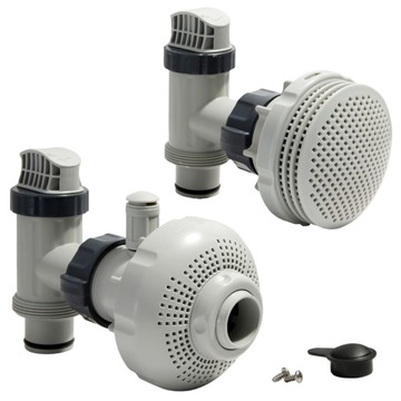 INTEX 26004 2x Zawór , Dysza wlotowa + wylotowa Przyłącze do Pompy 38mm