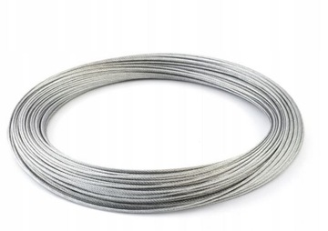 Lina linka stalowa 2mm 6x7 ocynk 1m