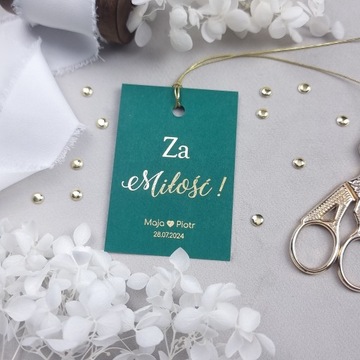 Zawieszki na butelki ZŁOCONE - 30 SZTUK