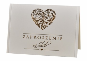 ZŁOTE ZAPROSZENIA ŚLUBNE GLAMOUR