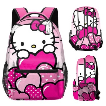 БОЛЬШОЙ ШКОЛЬНЫЙ РЮКЗАК А4 HELLO KITTY УЗОРЫ ЦВЕТА