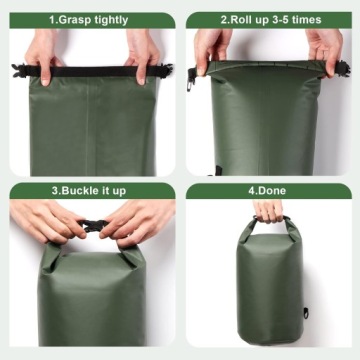 ВОДОНЕПРОНИЦАЕМАЯ СУМКА 5Л ЗЕЛЕНАЯ + ЧЕХОЛ ДЛЯ ТЕЛЕФОНА