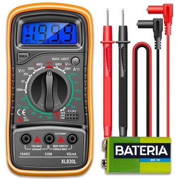 PROFESJONALNY MIERNIK POBORU PRĄDU MULTIMETR CYFROWY ELEKTRYCZNY LCD TESTER