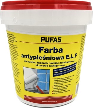 Farba antypleśniowa BIAŁA pleśń glony Pufas 0,75l