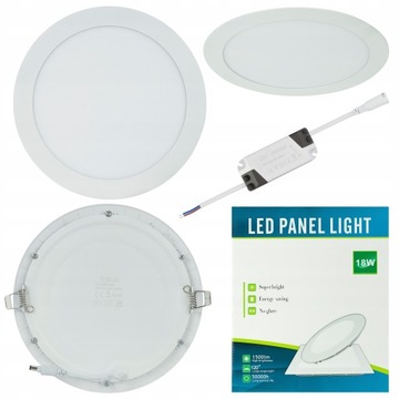 PANEL PLAFON LED OKRĄGŁY PODTYNKOWY 18W 1350LM