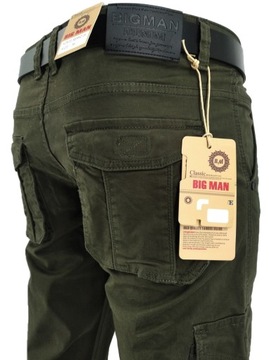 SPODNIE MĘSKIE BOJÓWKI OLIWKOWE ZIELONE W45 PAS: 110-112 CM