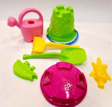 БОЛЬШОЙ НАБОР ПЕСОЧНИЦЫ, ВЕДРО, ЗАМОК, лейка