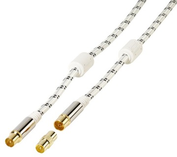 Kabel Antenowy 1,5m 4x Ekran 120dB 24K OFC Oplot RFI/RMI Lab Tested HI-END