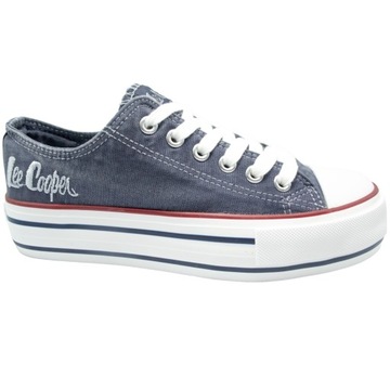 Buty Trampki damskie Lee Cooper tenisówki jeansowe platforma sportowe 40