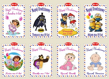 Наклейки Этикетки «ВОДКА» на ДНИ РОЖДЕНИЯ 18 30 40 50