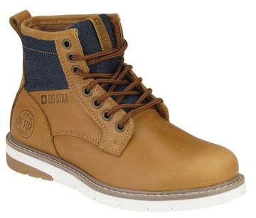 BUTY damskie BIG STAR skórzane TIMBERKI trapery 38