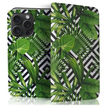 ETUI Z KLAPKĄ CASE POKROWIEC NA MAGNES PORTFEL DO APPLE IPHONE 15 PRO WZORY