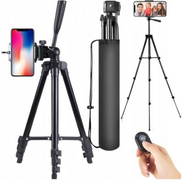 STATYW 4w1 TRIPOD DŁUGI PILOT UCHWYT NA TELEFON