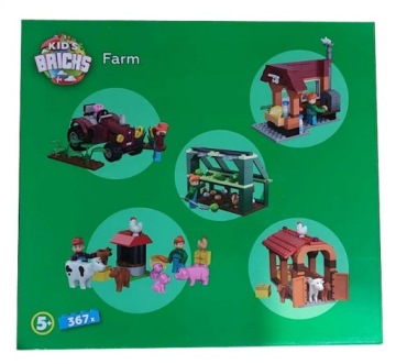 БЛОКИ БОЛЬШОЙ ТВОРЧЕСКИЙ НАБОР ФЕРМА 367 EL 5+ СВИНЬИ ТРАКТОР ЖИВОТНЫЕ