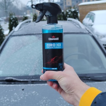 Скребок для лобового стекла + жидкость для размораживания автомобильных стекол ZERO ICE