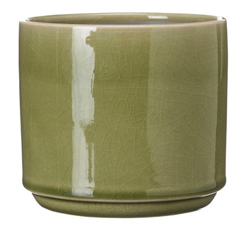 DONICZKA CERAMICZNA ZIELONA 10x12 OSŁONKA KWIATY