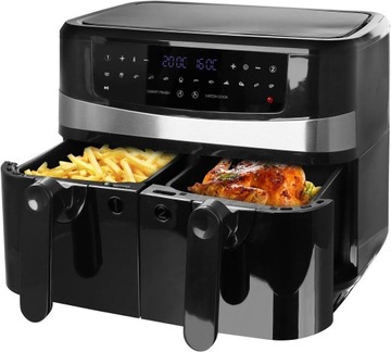 FRYTKOWNICA EMERIO AirFryer 2x4,5L bez BPA NISKOTŁUSZCZOWA