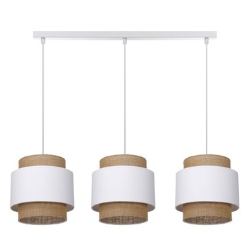 SUFITOWA BOHO LAMPA WISZĄCA JUTOWA LISTWA WARSTWY