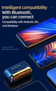 Наушники Bluetooth 5.1 TWS F9-5 + внешний аккумулятор Черный