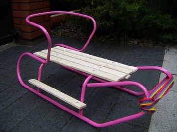 ПОЛЬСКИЕ БАЗОВЫЕ САНКИ + СПИНКА + ТОЛСТЫЙ МАТРАС С РЕМНЯМИ + ПОДНОГКИ