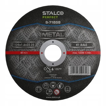 TARCZA DO CIĘCIA METALU-PŁASKA 125x1,6MM STALCO PERFECT