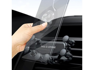 UCHWYT SAMOCHODOWY NA TELEFON GRAWITACYJNY UNIWERSALNY DO AUTA KRATKI