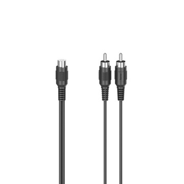 Przejściówka Adapter Kabel do Subwoofera aktywnego RCA cinch 1xGn>2xWt Hama