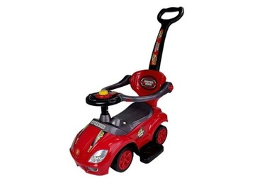 Mega Car 3in1 Red Ride-On с толкателем