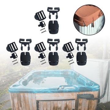 Защелки для крышки гидромассажной ванны SPA, защелки с пряжкой, сменные защелки для ванны, 4 шт.