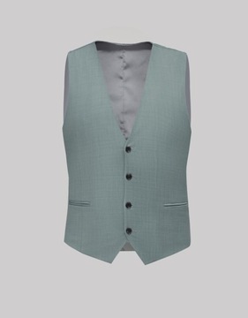 Kamizelka męska slim fit zielony 54