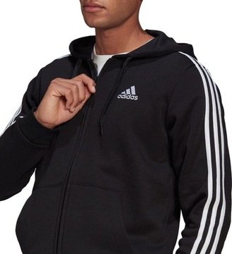 BLUZA MĘSKA ADIDAS ESSENTIALS HOODIE KANGURKA CZARNA r M