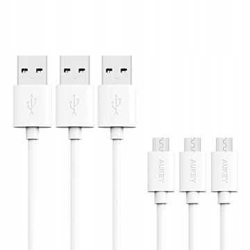 Kabel USB NA Micro USB AUKEY CB-D10 Premium Biały