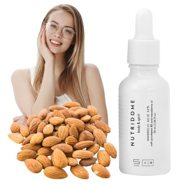 Kwas migdałowy SERUM do twarzy rewitalizujące B5 olej makadamia Nutridome