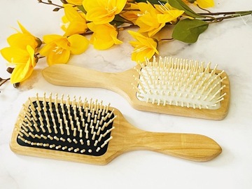 DREWNIANA SZCZOTKA DO WŁOSÓW NATURALNA DUŻA