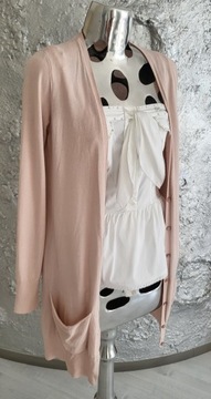 DENNY ROSE włoski pastelowy kardigan roz M/L
