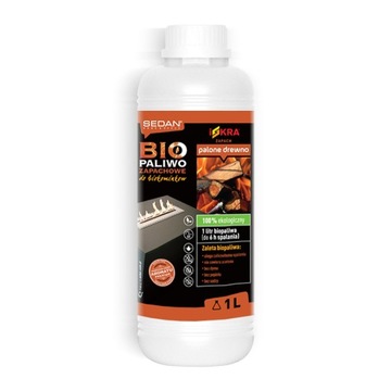 ISKRA - BIOPALIWO DO KOMINKA PALONE DREWNO 1L
