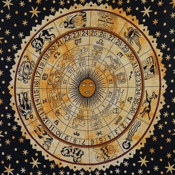 INDYJSKA NARZUTA OBRUS ZODIAK 135x210 204A