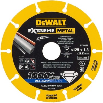Tarcza diamentowa do cięcia metalu DeWalt DT40252 125mm