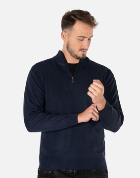 Duży Sweter Męski Półgolf Rozsuwany Golf 190-2 7XL