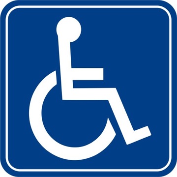 NAKLEJKA NIEPEŁNOSPRAWNI INWALIDA 10 CM ODBLASKOWA