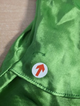 Topshop Zielona satynowa sukienka maxi rozcięcie S