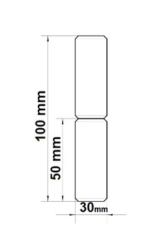 ПЕТЛЯ ПОВЕРНУТАЯ С ШАРИКОМ фи 30мм х 100мм