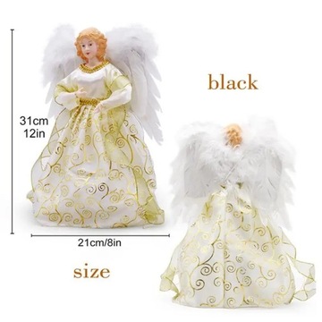 Рождественская елка Топпер Милая фигурка белого ангела Орнамент