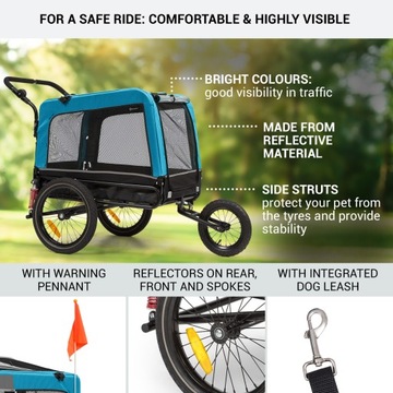 ВЕЛОСИПЕДНЫЙ ПРИЦЕП, СКЛАДНОЙ, КОЛЯСКА ДЛЯ ВЕЛОСИПЕДА, ПОДВЕСКА, 40 КГ