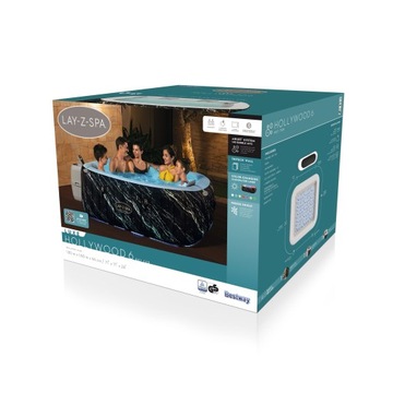 Bestway 6001f надувный садовый дом спа -салон Hydromassage 6os светодиод