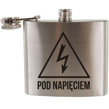 Piersiówka z grawerem na prezent POD NAPIĘCIEM
